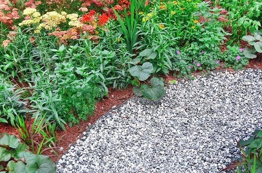 Mix Rocks With Bark Mulch