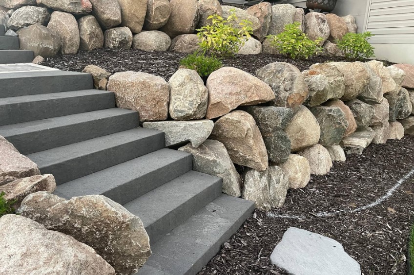 Rock Retaining Wall